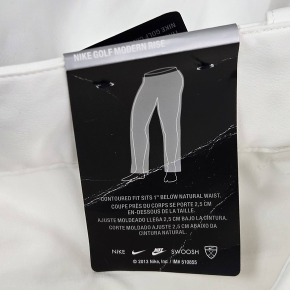 Nike Women Pants 10 White Dress Pants Dri-Fit Golf Pants Modern Rise 23" NWT - Picture 4 of 14
